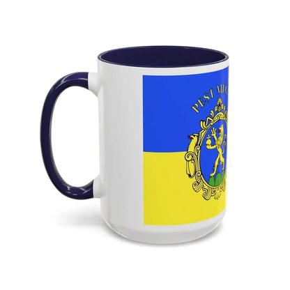 Flag of Pest County Hungary - Accent Coffee Mug - Go Mug Yourself