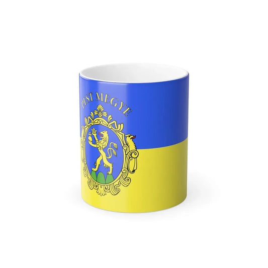 Flag of Pest County Hungary - Color Changing Coffee Mug 11oz - Go Mug Yourself