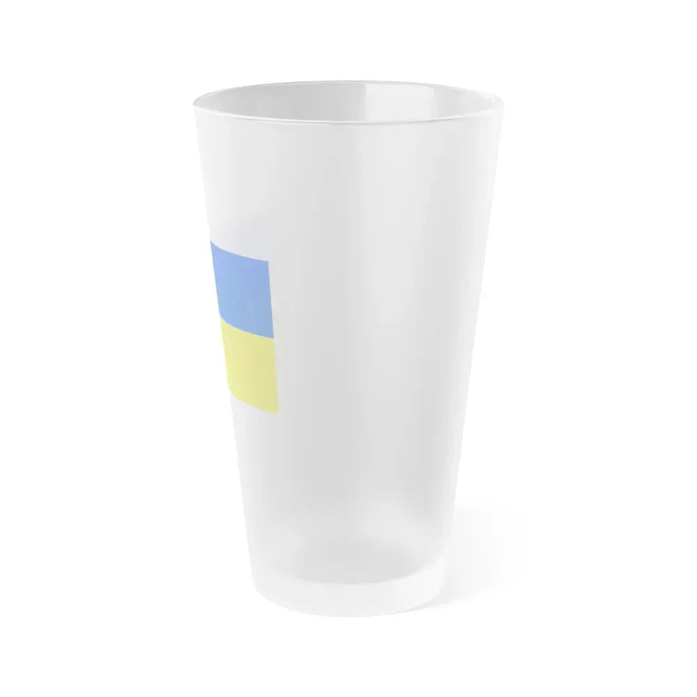 Flag of Pest County Hungary - Frosted Pint Glass 16oz - Go Mug Yourself
