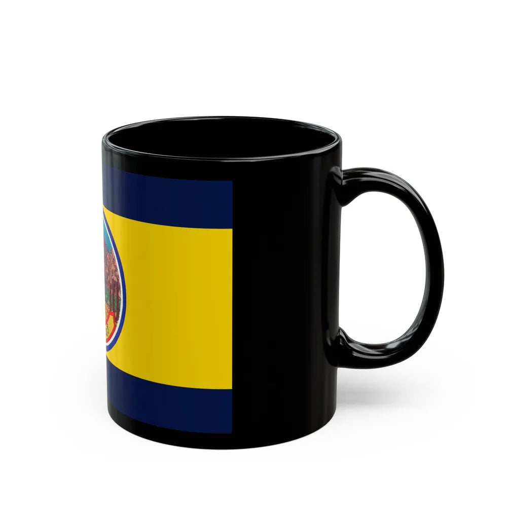 Flag of Petchaburi Province Thailand - Black Coffee Mug-Go Mug Yourself