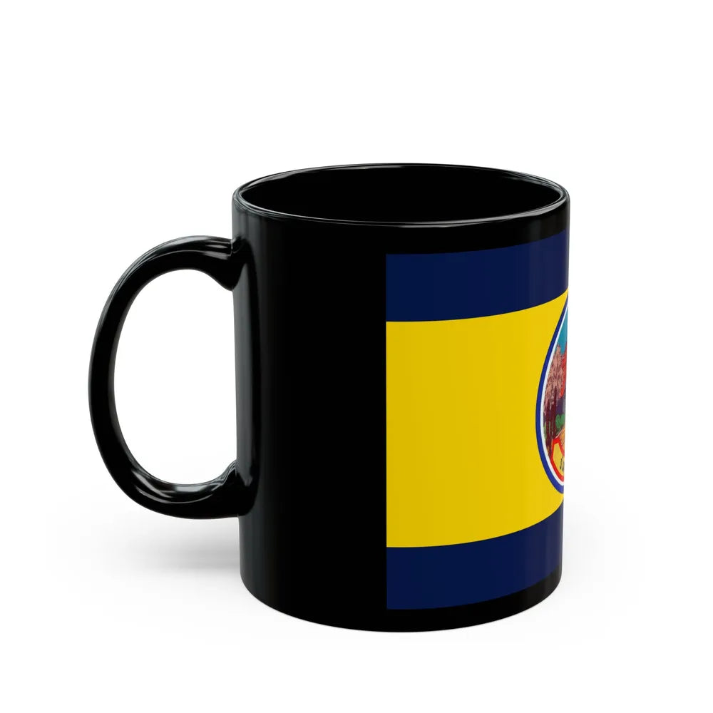 Flag of Petchaburi Province Thailand - Black Coffee Mug-Go Mug Yourself