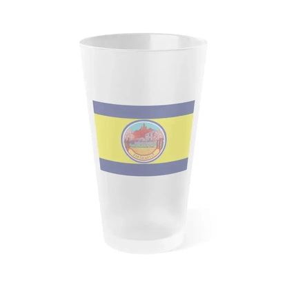 Flag of Petchaburi Province Thailand - Frosted Pint Glass 16oz 16oz Frosted - Go Mug Yourself
