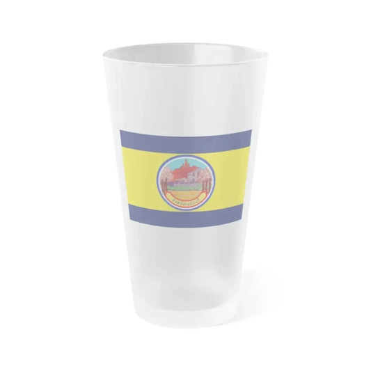 Flag of Petchaburi Province Thailand - Frosted Pint Glass 16oz 16oz Frosted - Go Mug Yourself