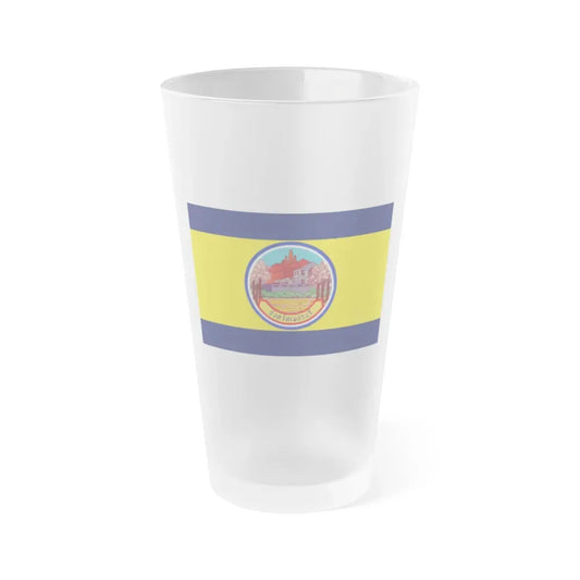 Flag of Petchaburi Province Thailand - Frosted Pint Glass 16oz 16oz Frosted - Go Mug Yourself
