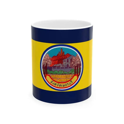 Flag of Petchaburi Province Thailand - White Coffee Mug 11oz - Go Mug Yourself