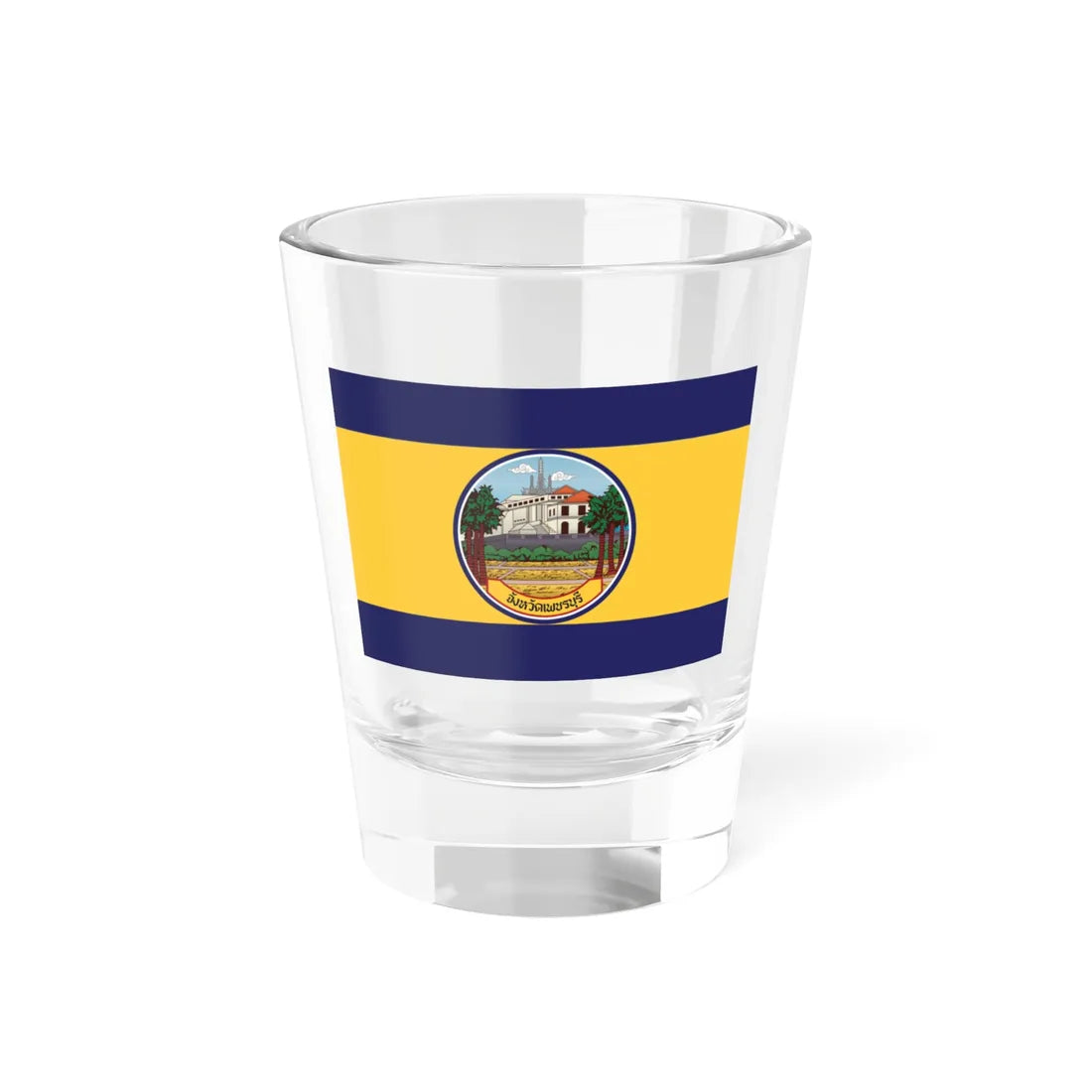 Flag of Petchaburi (Thailand) Shot Glass 1.5oz 1.5oz - Go Mug Yourself