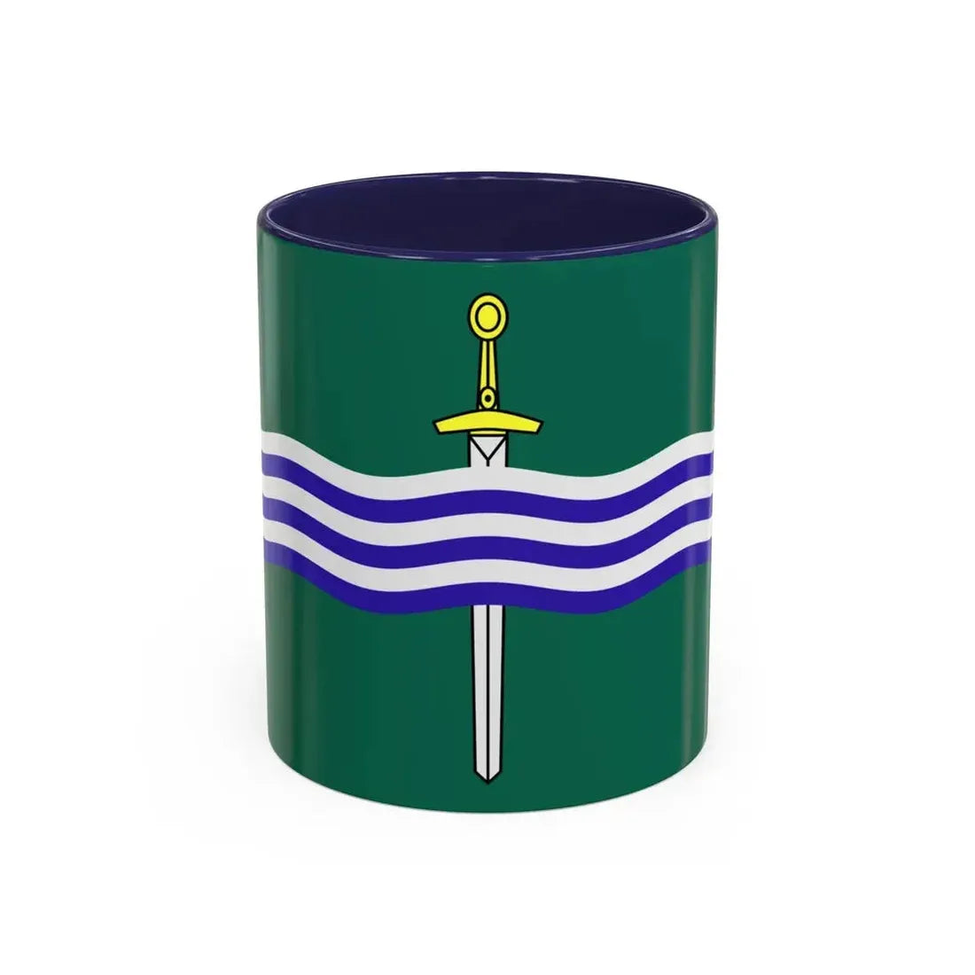 Flag of Peterborough Ontario Canada - Accent Coffee Mug 11oz Navy - Go Mug Yourself