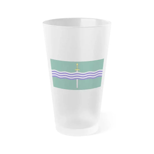 Flag of Peterborough Ontario Canada - Frosted Pint Glass 16oz 16oz Frosted - Go Mug Yourself