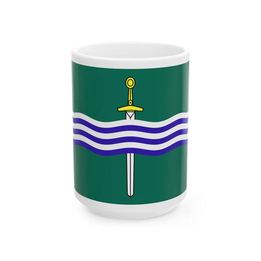 Flag of Peterborough Ontario Canada - White Coffee Mug-15oz-Go Mug Yourself