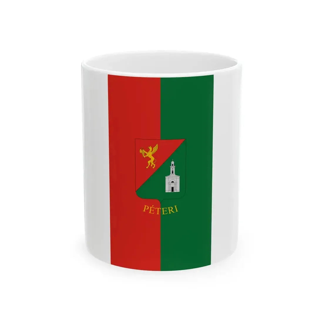 Flag of Peteri vertical (Hungary) White Coffee Mug 11oz - Go Mug Yourself