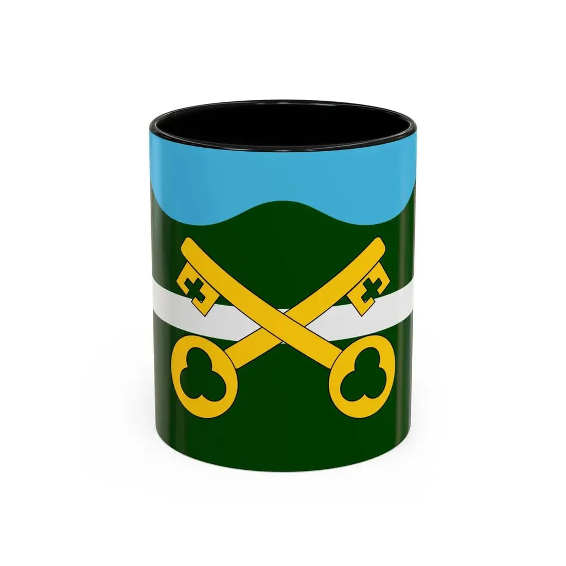 Flag of Petersfield UK - Accent Coffee Mug 11oz Black - Go Mug Yourself