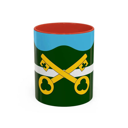 Flag of Petersfield UK - Accent Coffee Mug 11oz Red - Go Mug Yourself