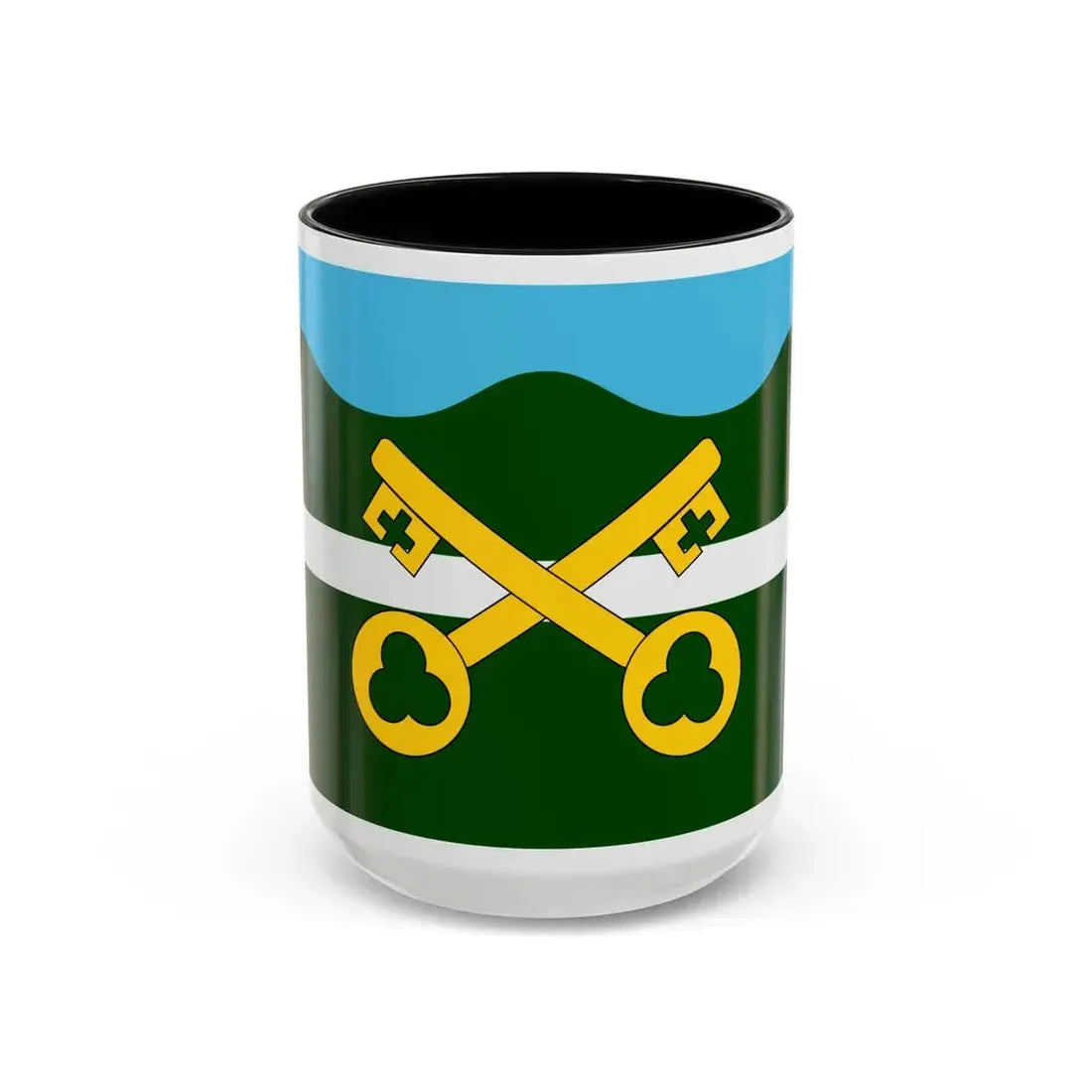 Flag of Petersfield UK - Accent Coffee Mug 15oz Black - Go Mug Yourself