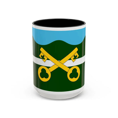 Flag of Petersfield UK - Accent Coffee Mug 15oz Black - Go Mug Yourself