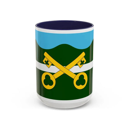 Flag of Petersfield UK - Accent Coffee Mug 15oz Navy - Go Mug Yourself