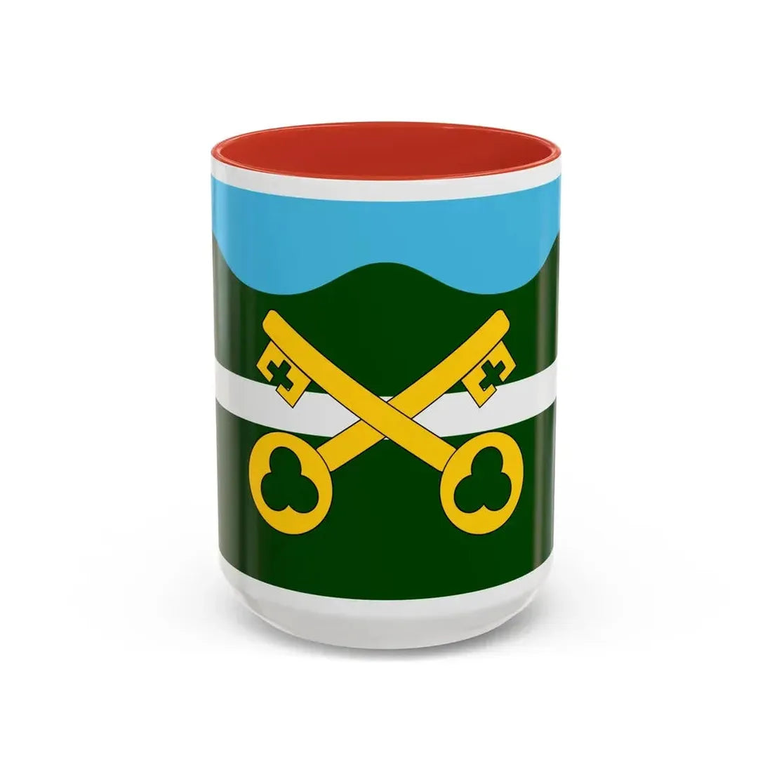 Flag of Petersfield UK - Accent Coffee Mug 15oz Red - Go Mug Yourself