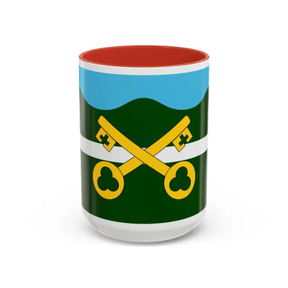 Flag of Petersfield UK - Accent Coffee Mug 15oz Red - Go Mug Yourself