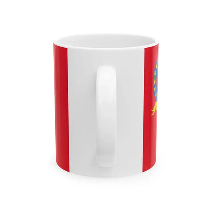 Flag of Petrovec Municipality North Macedonia (North Macedonia) White Coffee Mug - Go Mug Yourself