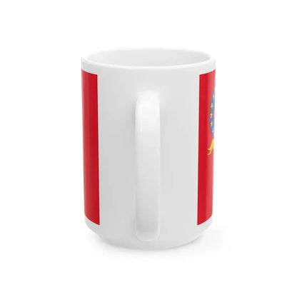 Flag of Petrovec Municipality North Macedonia (North Macedonia) White Coffee Mug - Go Mug Yourself