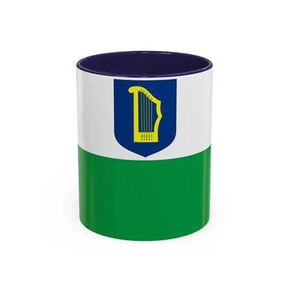 Flag of Petseri County Estonia - Accent Coffee Mug 11oz Navy - Go Mug Yourself