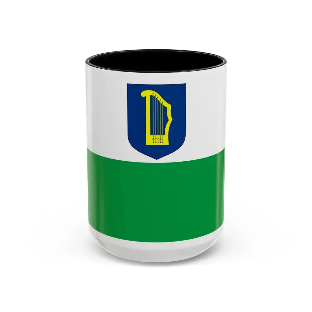 Flag of Petseri County Estonia - Accent Coffee Mug 15oz Black - Go Mug Yourself