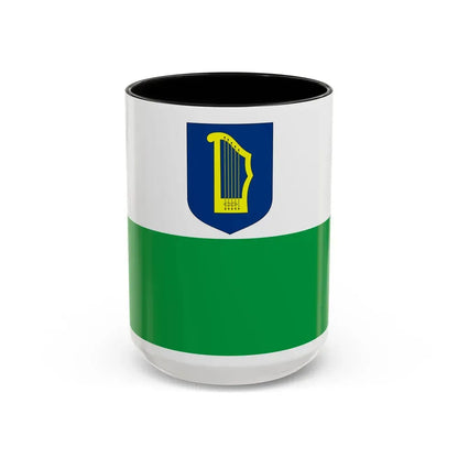 Flag of Petseri County Estonia - Accent Coffee Mug 15oz Black - Go Mug Yourself