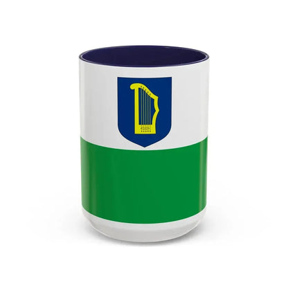 Flag of Petseri County Estonia - Accent Coffee Mug 15oz Navy - Go Mug Yourself