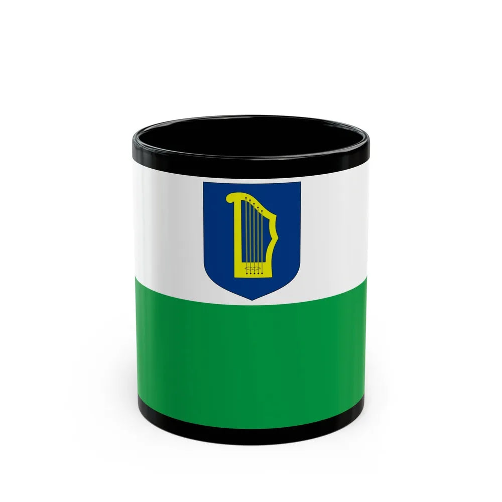 Flag of Petseri County Estonia - Black Coffee Mug-11oz-Go Mug Yourself