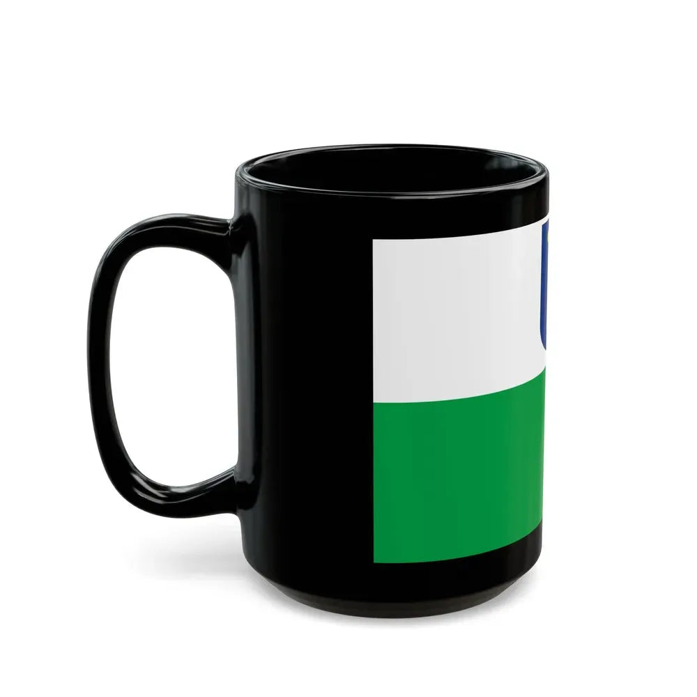 Flag of Petseri County Estonia - Black Coffee Mug - Go Mug Yourself