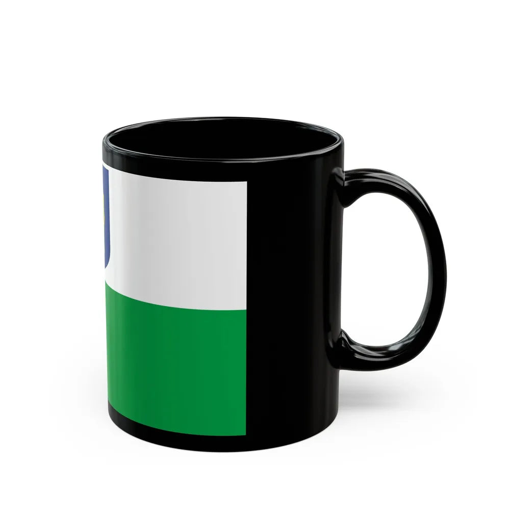 Flag of Petseri County Estonia - Black Coffee Mug-Go Mug Yourself