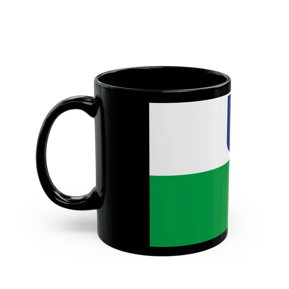 Flag of Petseri County Estonia - Black Coffee Mug-Go Mug Yourself