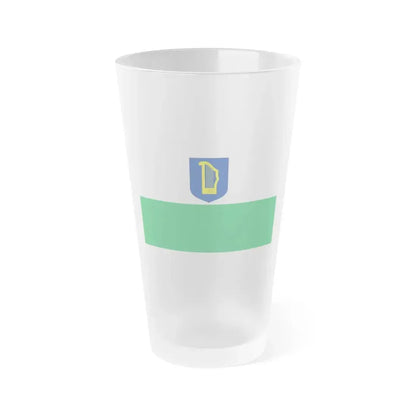 Flag of Petseri County Estonia - Frosted Pint Glass 16oz 16oz Frosted - Go Mug Yourself