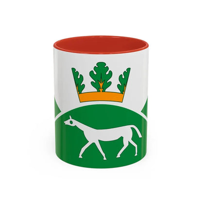 Flag of Pewsey UK - Accent Coffee Mug 11oz Red - Go Mug Yourself
