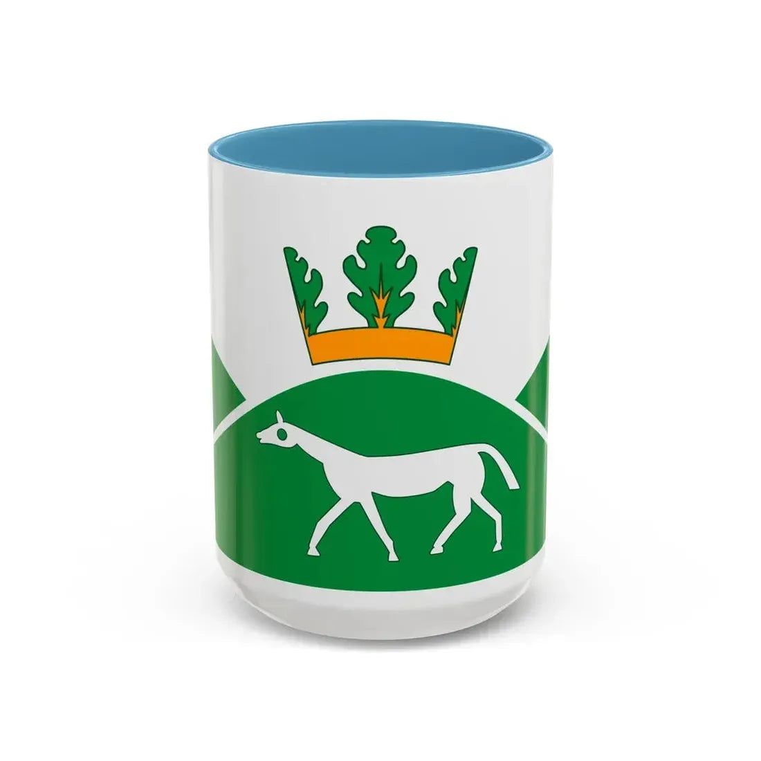Flag of Pewsey UK - Accent Coffee Mug 15oz Light Blue - Go Mug Yourself