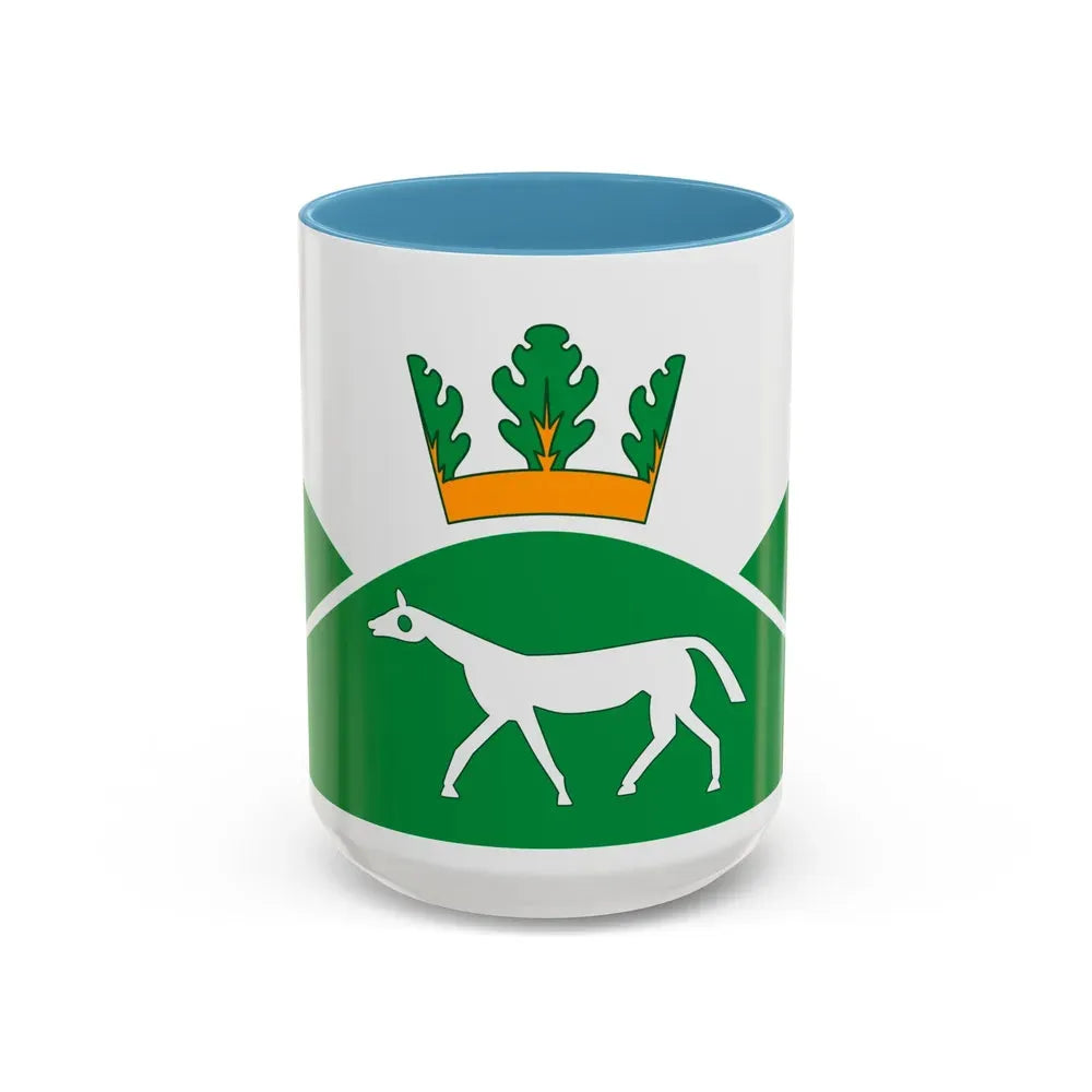 Flag of Pewsey UK - Accent Coffee Mug 15oz Light Blue - Go Mug Yourself