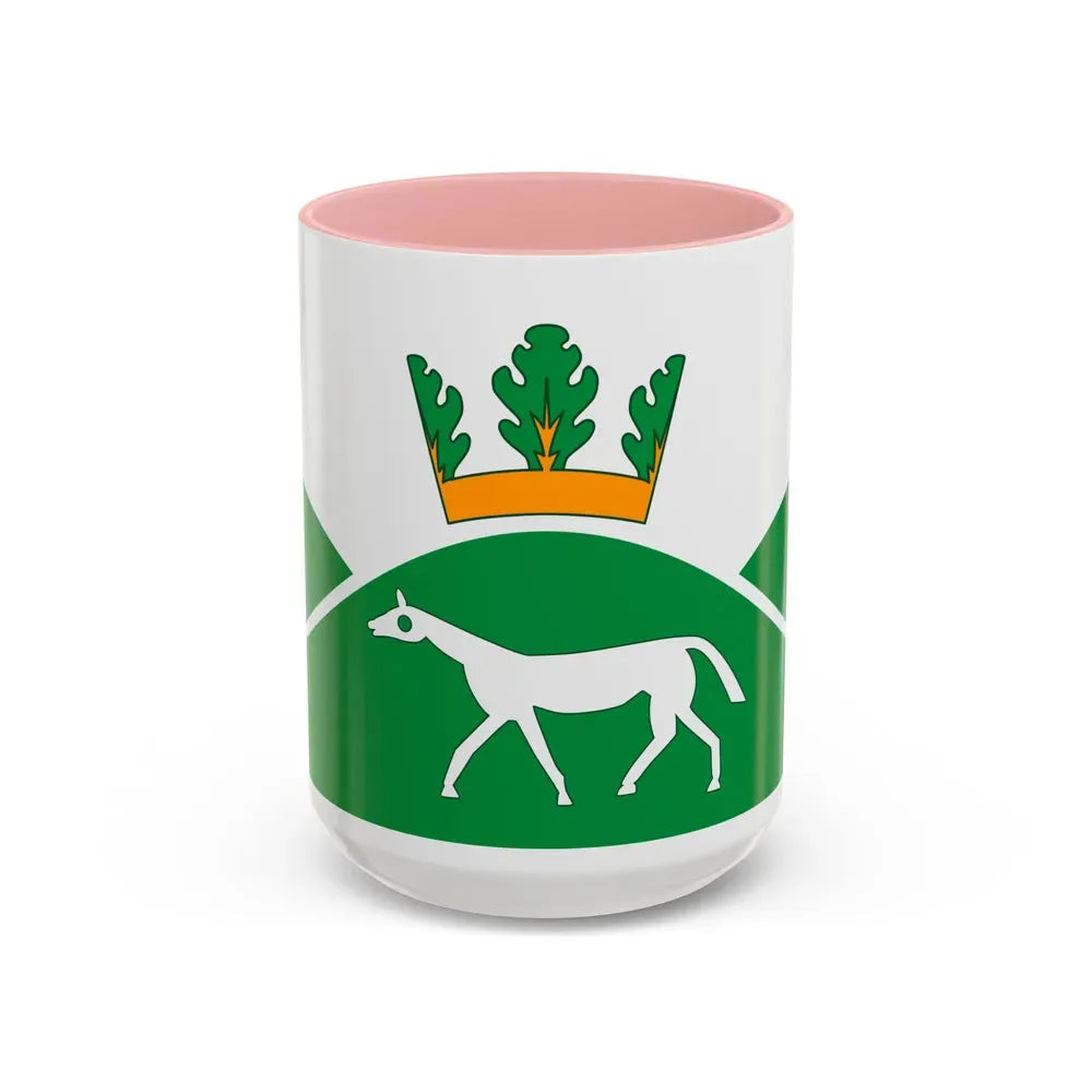 Flag of Pewsey UK - Accent Coffee Mug 15oz Pink - Go Mug Yourself