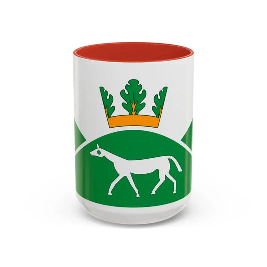 Flag of Pewsey UK - Accent Coffee Mug 15oz Red - Go Mug Yourself