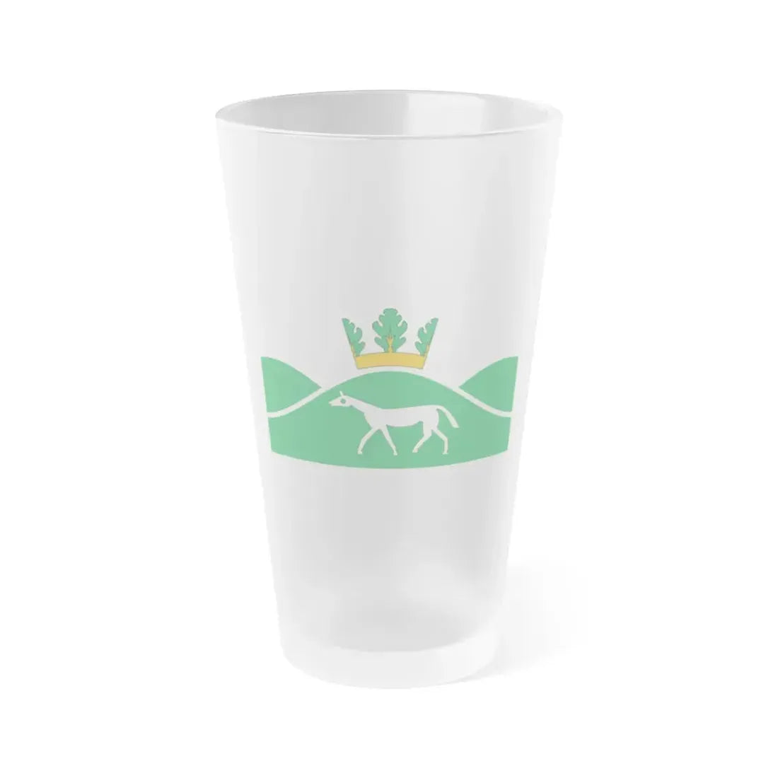 Flag of Pewsey UK - Frosted Pint Glass 16oz 16oz Frosted - Go Mug Yourself