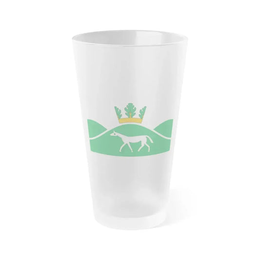 Flag of Pewsey UK - Frosted Pint Glass 16oz 16oz Frosted - Go Mug Yourself