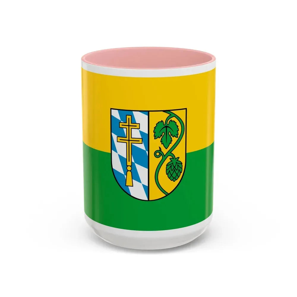 Flag of Pfaffenhofen Germany - Accent Coffee Mug 15oz Pink - Go Mug Yourself