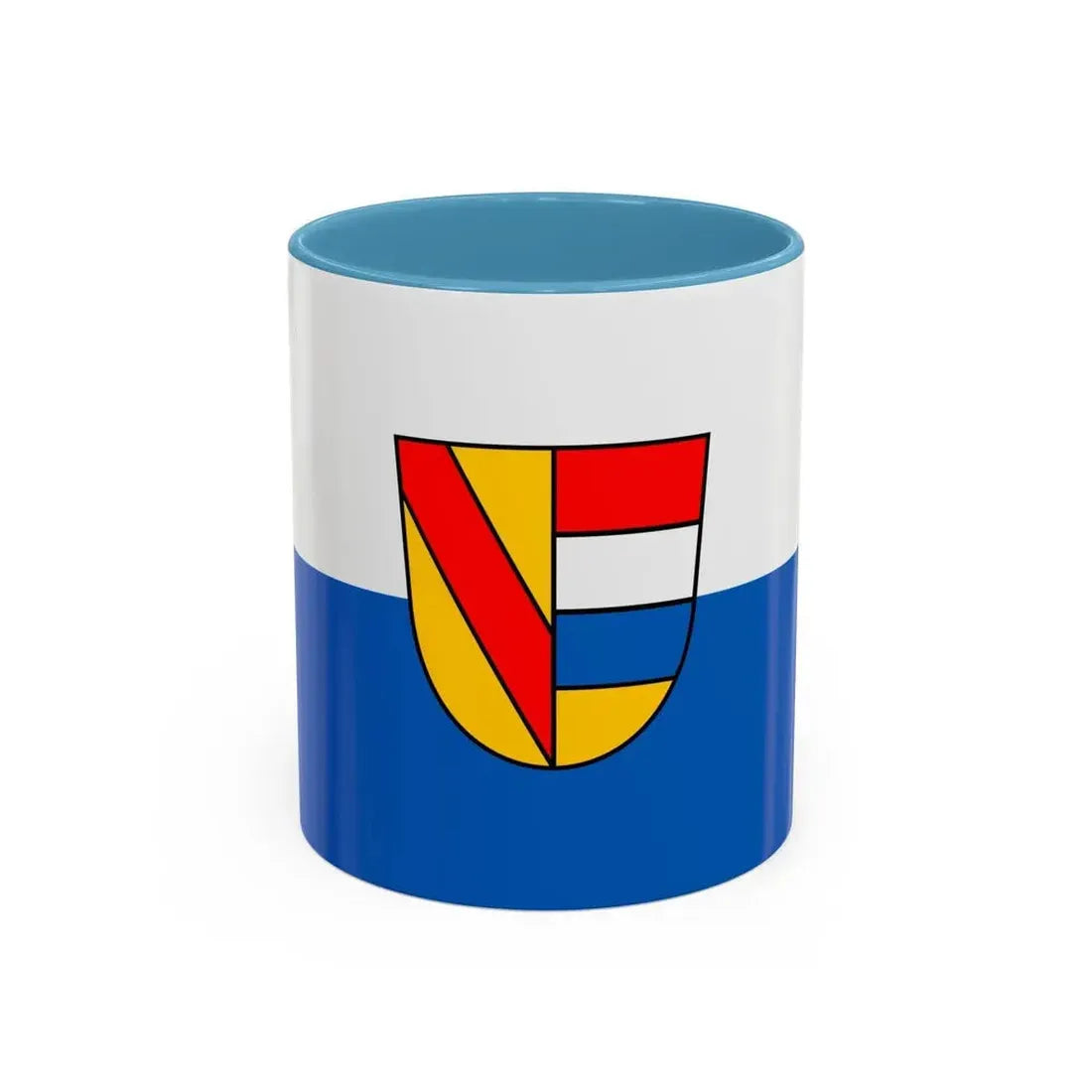 Flag of Pforzheim Germany - Accent Coffee Mug 11oz Light Blue - Go Mug Yourself