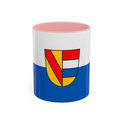 Flag of Pforzheim Germany - Accent Coffee Mug 11oz Pink - Go Mug Yourself