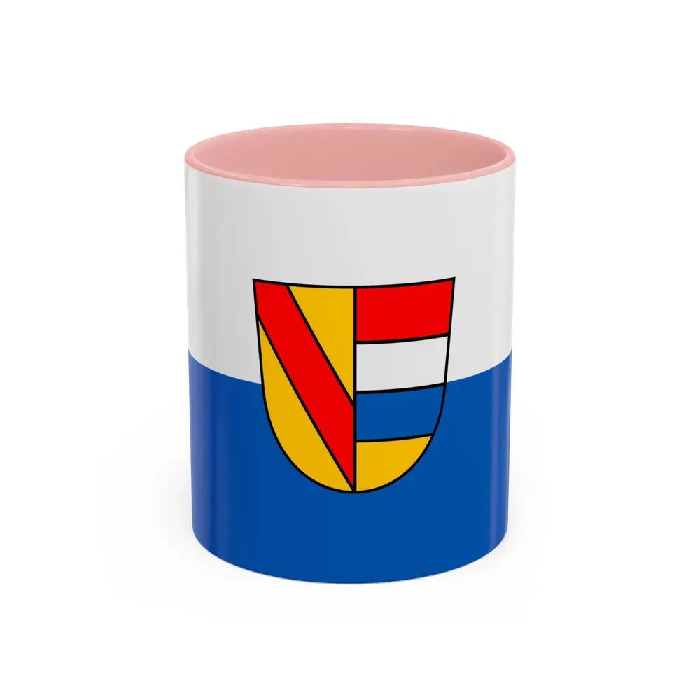 Flag of Pforzheim Germany - Accent Coffee Mug 11oz Pink - Go Mug Yourself