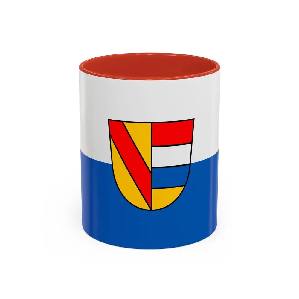 Flag of Pforzheim Germany - Accent Coffee Mug 11oz Red - Go Mug Yourself