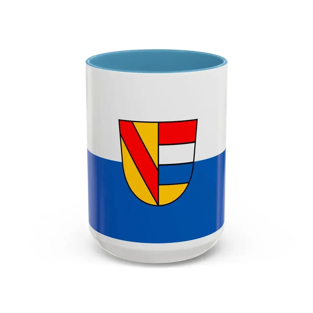 Flag of Pforzheim Germany - Accent Coffee Mug 15oz Light Blue - Go Mug Yourself