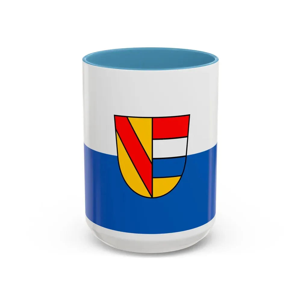 Flag of Pforzheim Germany - Accent Coffee Mug 15oz Light Blue - Go Mug Yourself