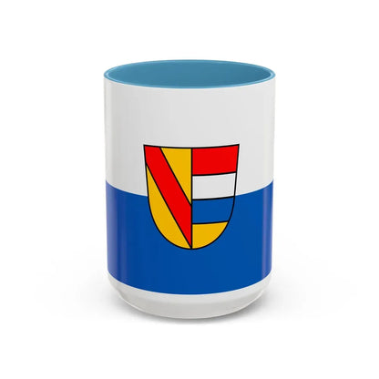 Flag of Pforzheim Germany - Accent Coffee Mug 15oz Light Blue - Go Mug Yourself