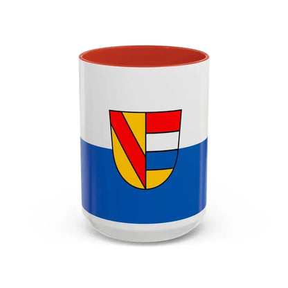 Flag of Pforzheim Germany - Accent Coffee Mug 15oz Red - Go Mug Yourself