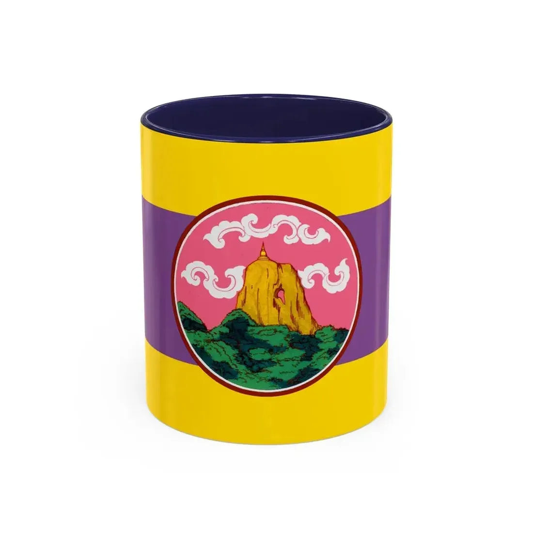 Flag of Phatthalung Province Thailand - Accent Coffee Mug 11oz Navy - Go Mug Yourself