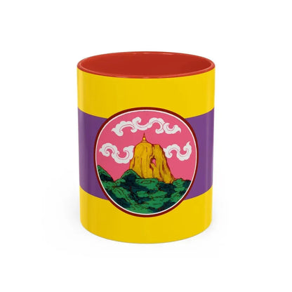 Flag of Phatthalung Province Thailand - Accent Coffee Mug 11oz Red - Go Mug Yourself